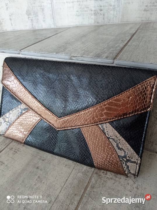 Torebka kopertówka brąz złoto czerń Lubartów sprzedam