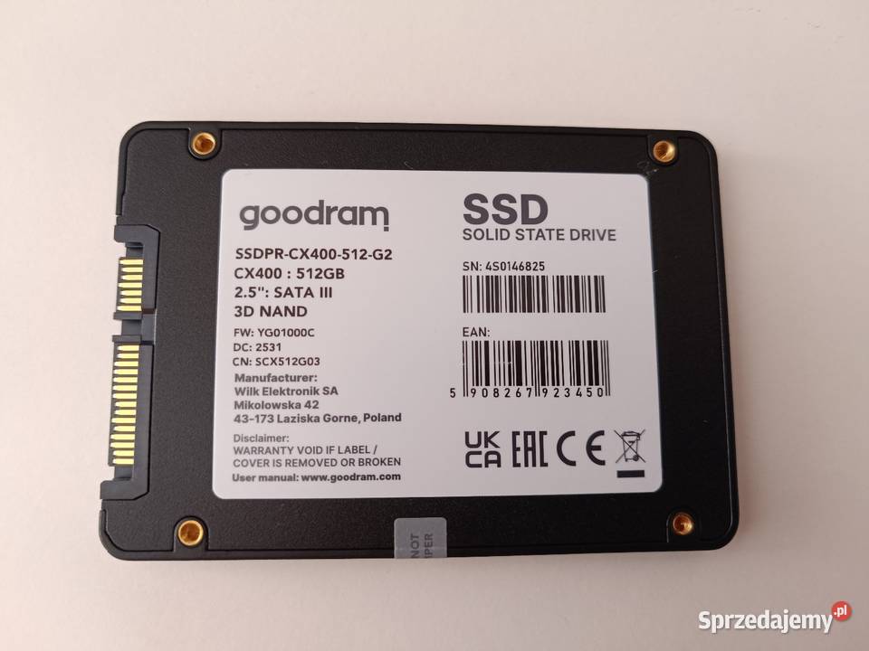 Dysk twardy SSD Goodram CX400 512GB SATA 3 Piastów