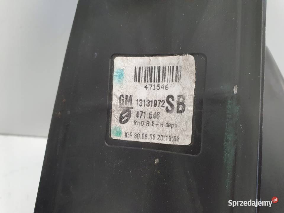 LUSTERKO PRAWE Opel Zafira A PASAŻERA 5 Pin Rudka sprzedam