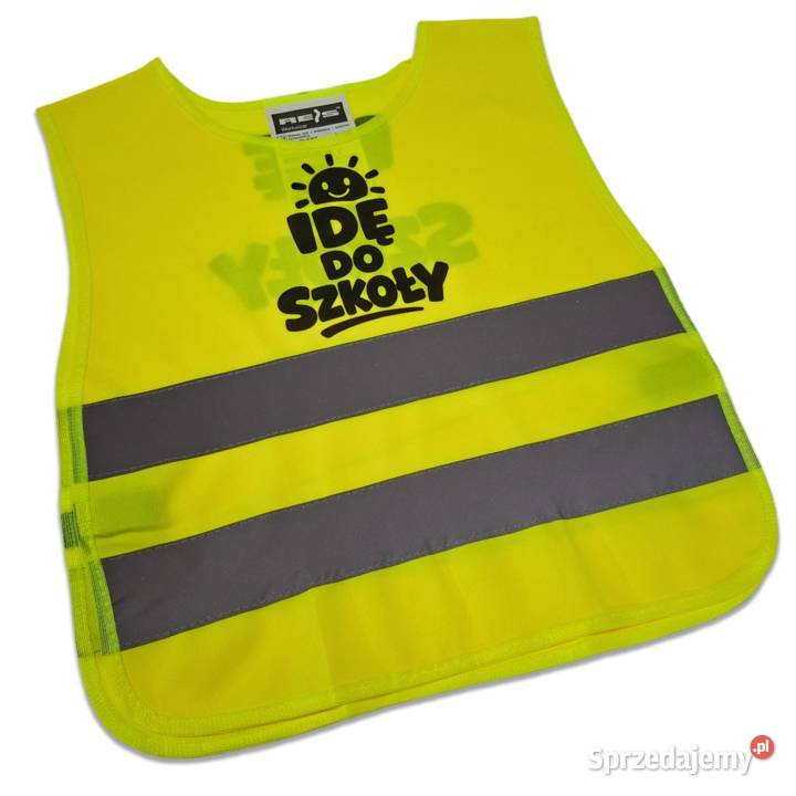 Dziecięca kamizelka odblaskowa IDĘ DO SZKOŁY Dębna