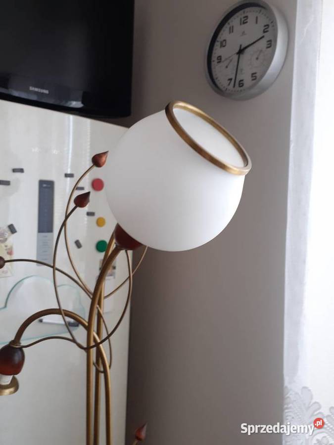 lampa żyrandol trójramienny i lampa stojąca Kraków