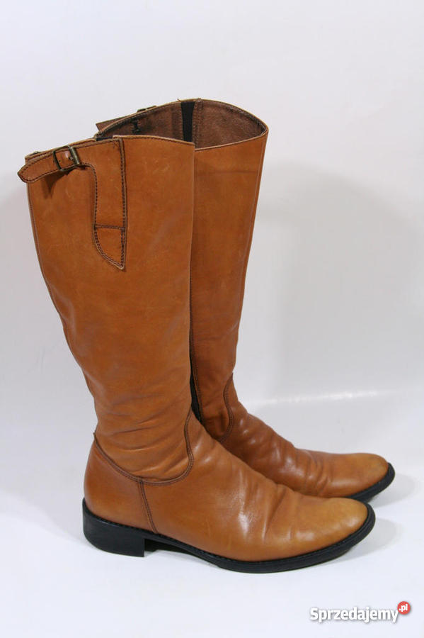 Kozaki skórzane włoskiej Cellini śląskie
