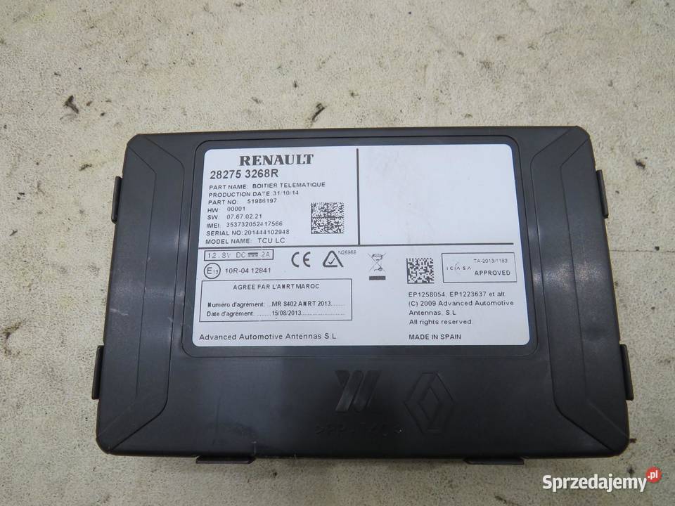 MODUŁ STEROWNIK NAWIGACJI RENAULT ZOE 282753268R osobowe Układ elektryczny, zapłon sprzedam