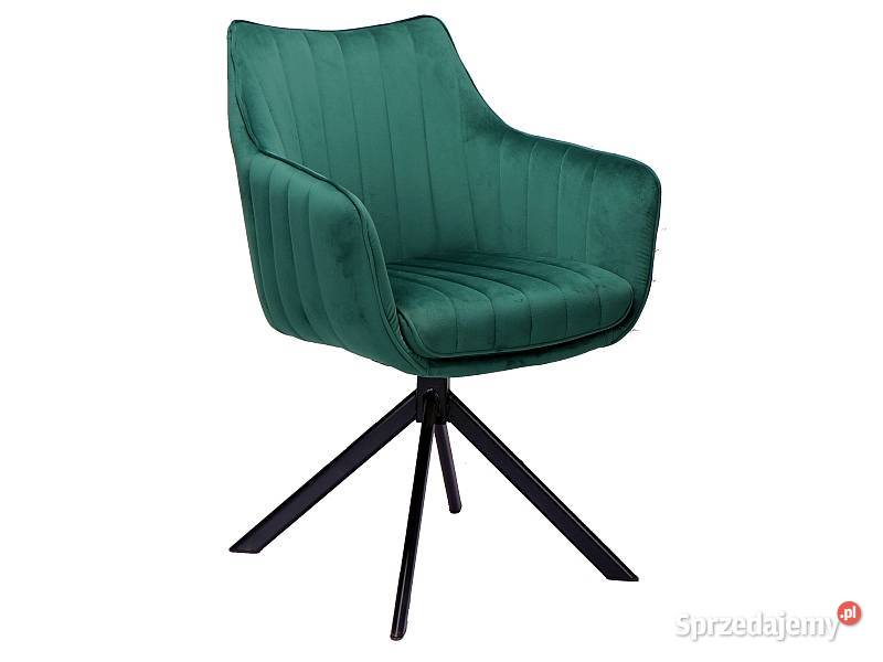 krzesło krzesła AZALIA obrotowe welur zielone NOWE
