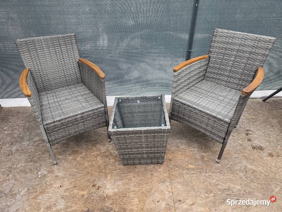 Zestaw mebli ogrodowych dwa fotele plus stolik