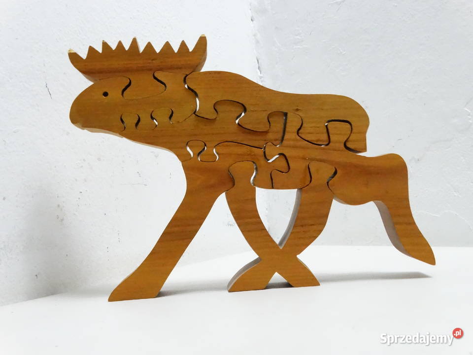 Drewniane Puzzle 3D Łoś Ta I Tr Uppsala Szwecja Biłgoraj