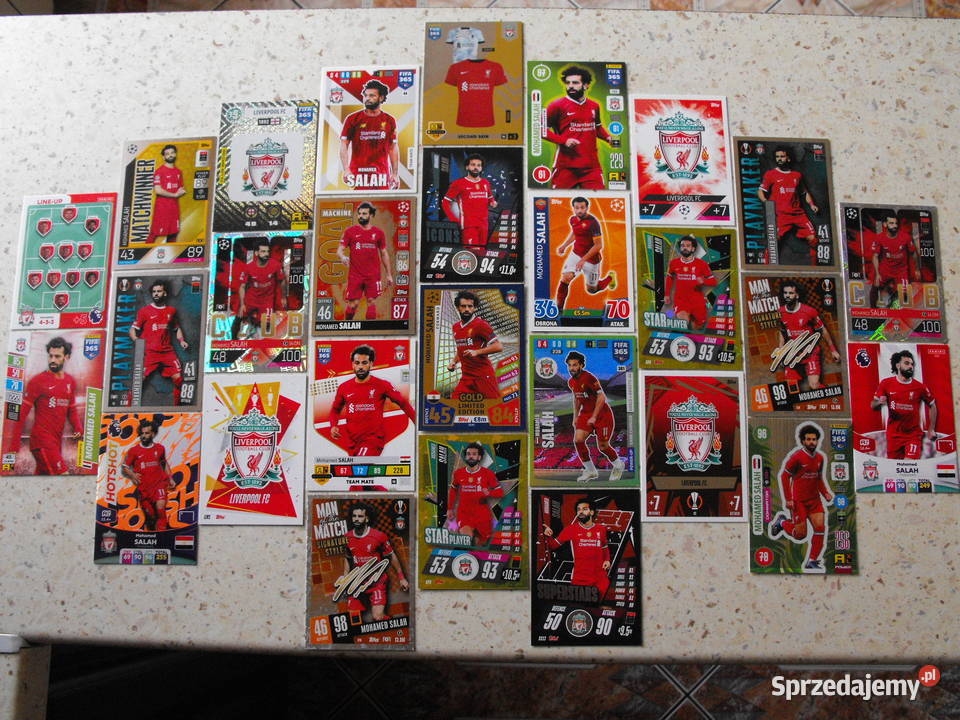 Karty piłkarskie MOHAMED SALAH LIVERPOOL zestaw sprzedam