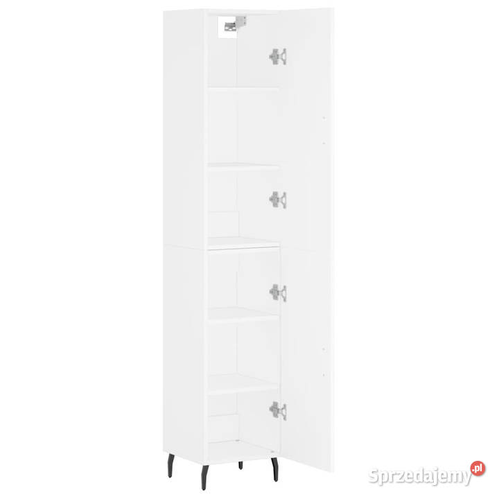 Wysoka szafka biała 345x34x180 materiał sprzedam