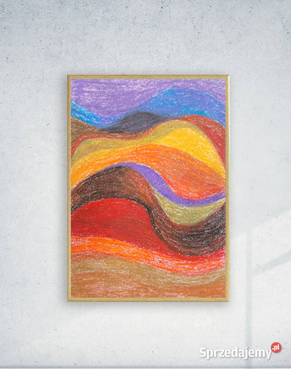 rysunek w ciepłych kolorach abstrakcja do pokoju Gdańsk