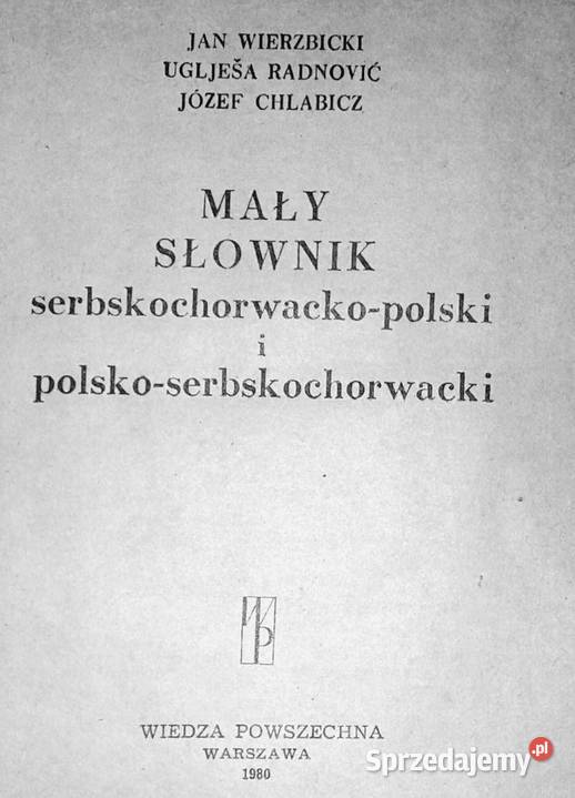 Mały słownik serbskochorwacko Polski Polsko Chełm