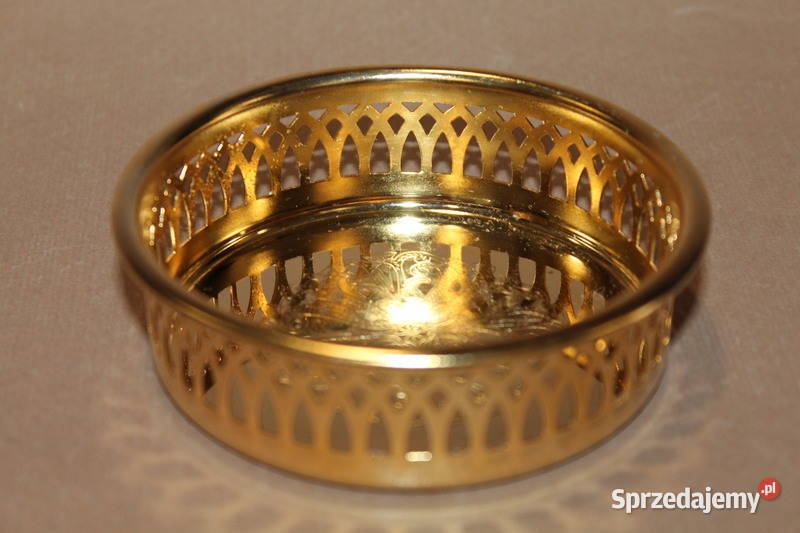 Okrągła tacka Scandia Gold 24 k śr 10 647 647 Szczecin