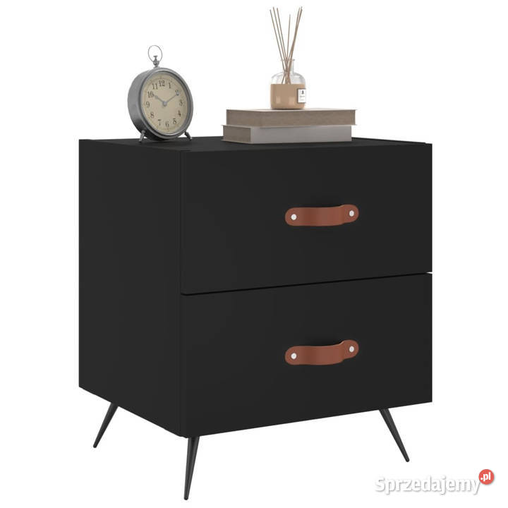 Szafki nocne 2 czarne 40x35x475 WM827247 Warszawa