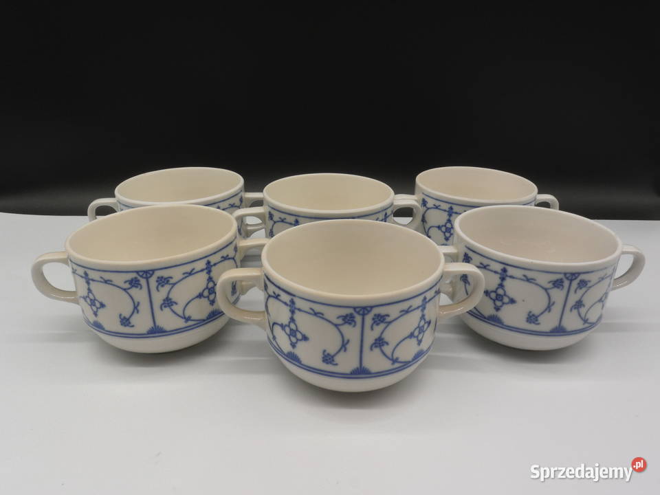 Porcelanowe bulionówki barszczówki Wzór Słomkowy Porcelana i szkło Raszków