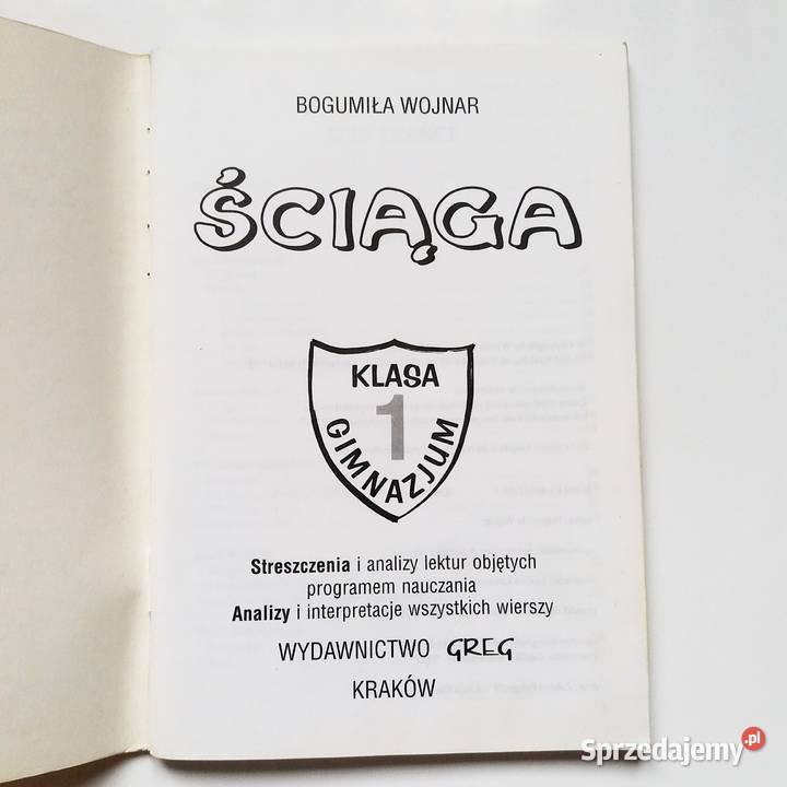 ogumiła Wojnar 1 klasa Streszczenia i analiza Podręczniki łódzkie Łódź