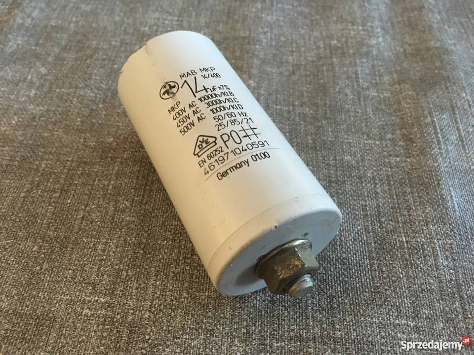Kondensator 14uF pralka Ignis AWV Whirlpool FL sprzedam