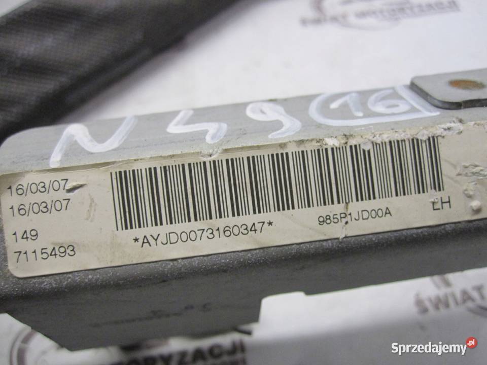 NISSAN QASHQAI I J10 07r kurtyna lewa 985P1JD00A osobowe Kielce sprzedam