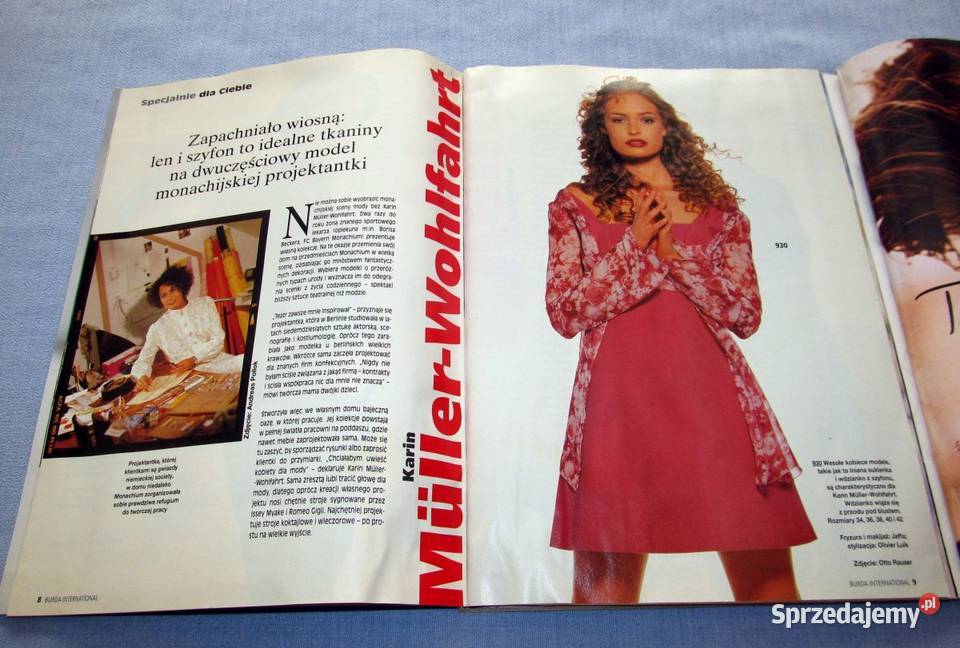 Burda International Wiosna 1995 moda szycie Skępe sprzedam