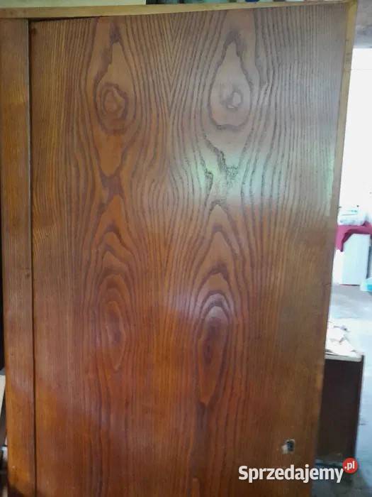 unikat szafa PRL z lat 50tych drewno fornirowane Starogard Gdański
