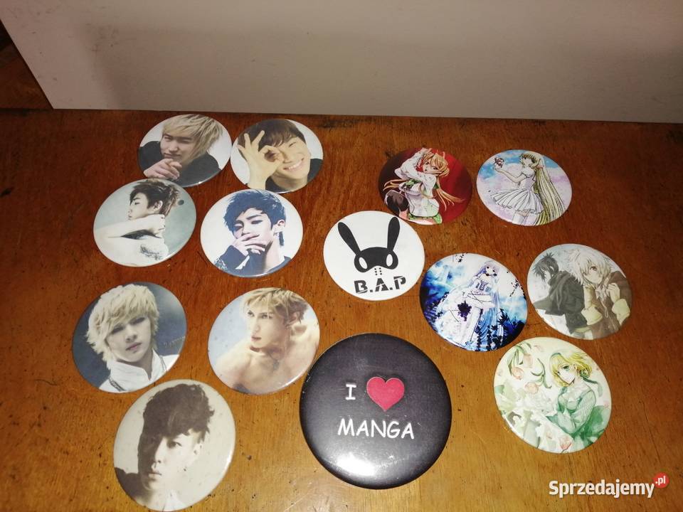 przypinki Kpop bap manga 14 Siemianowice Śląskie sprzedam