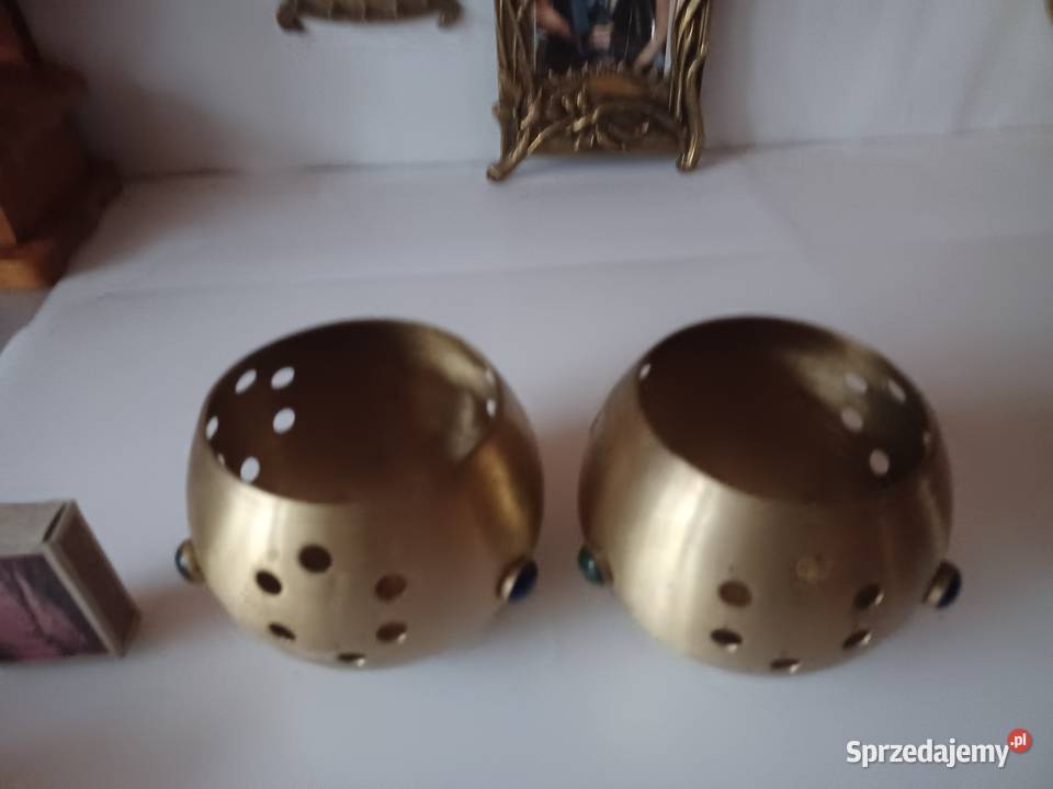Komplet dwóch lampionów Mosiądz Kolekcja Poznań