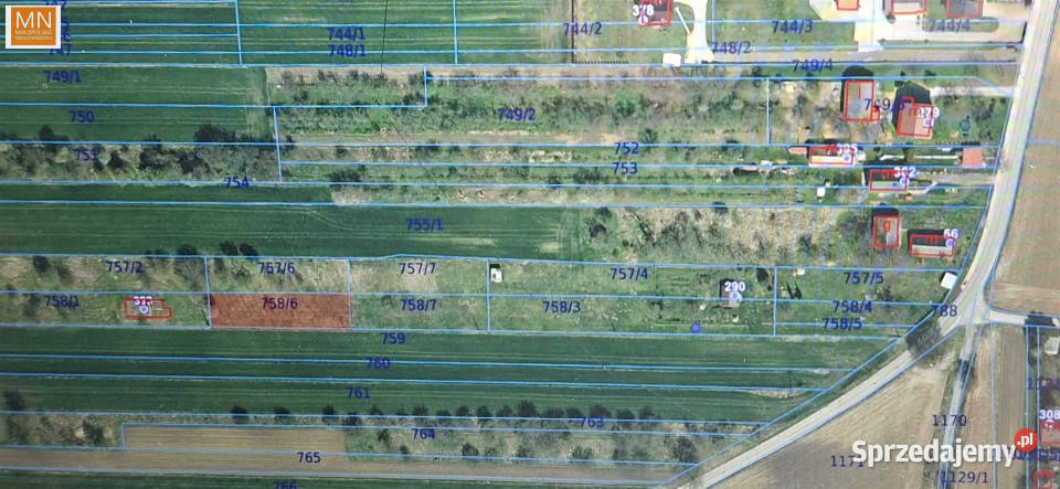 sprzedaży gruntu Morawica Rudki 1647m2 sprzedam