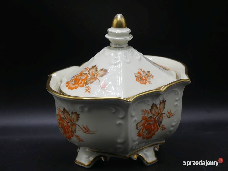 Zjawiskowa ogromna bomboniera Koenigszelt Porcelana i szkło sprzedam