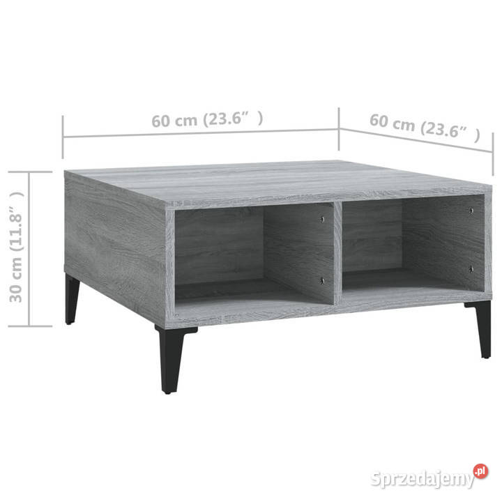 Stolik kawowy szary dąb sonoma 60x60x30 WM813168 mazowieckie Warszawa
