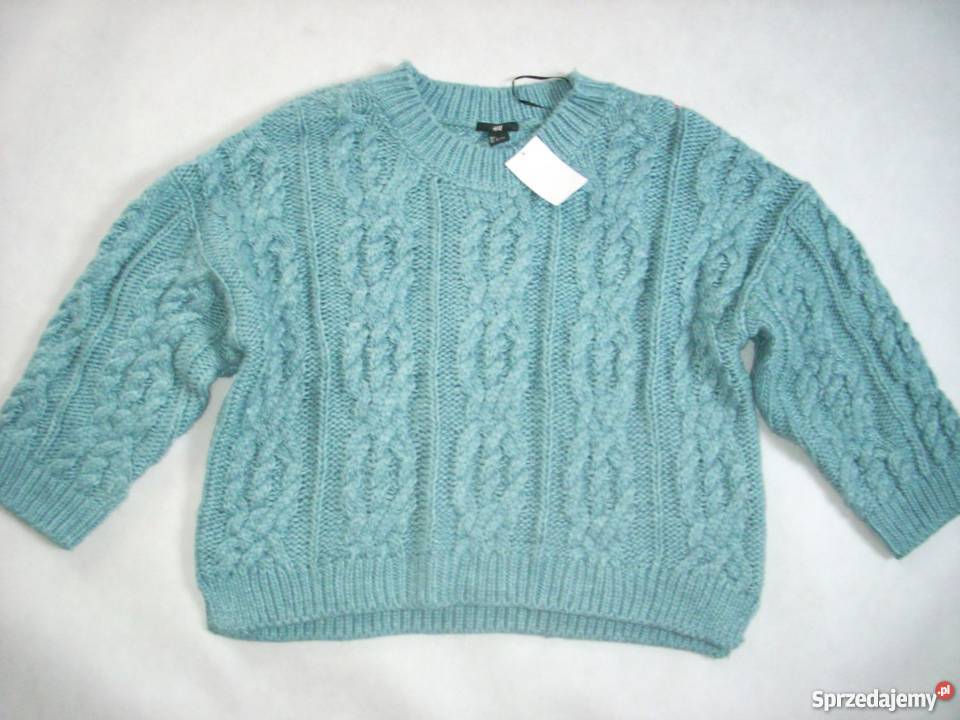 HM luźny sweter NOWY grubszy CUDO L XL Moda i Styl Nowy Sącz