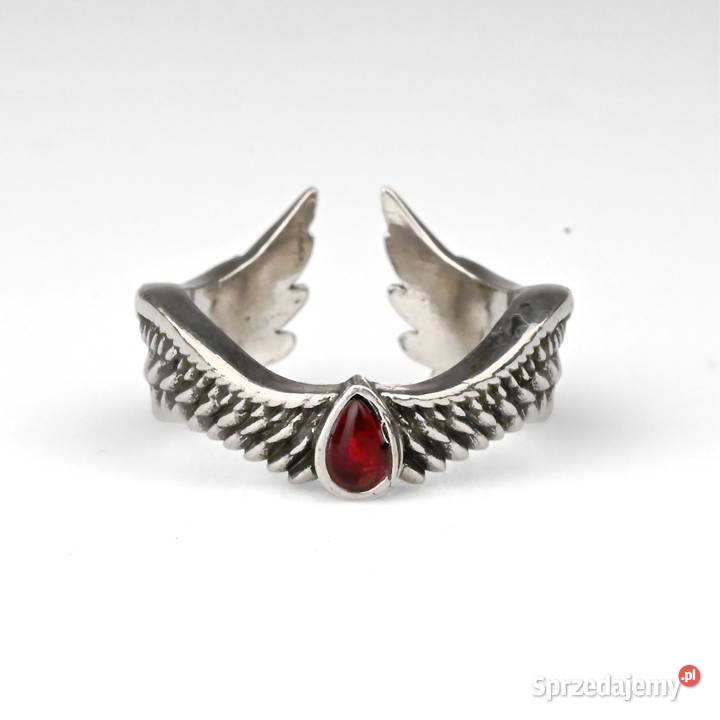 Blood Angels Rozmiar Regulowany Metal Pierścień Szczecin sprzedam
