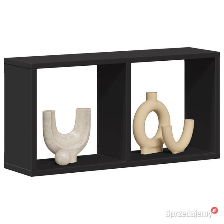 Półka ścienna 60x16x30 czarna materiał Warszawa