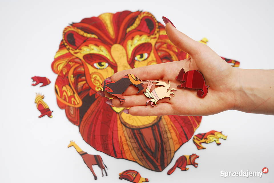 Puzzle Drewniane Premium EKO Układanka LION Kultura i Rozrywka łódzkie Łódź