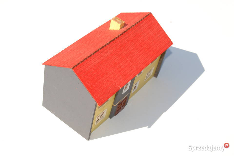 Stara zabawka model budynku domu blok kamienica Cieszyn