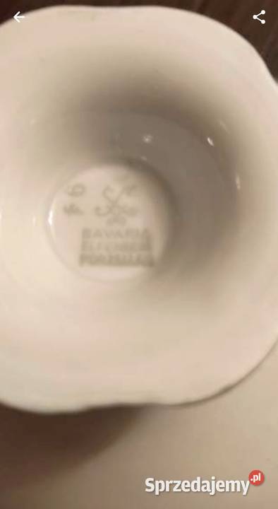 ELFENBEIN  BAVARIA kolekcjonerskie Trio Porcelana i szkło łódzkie Pabianice