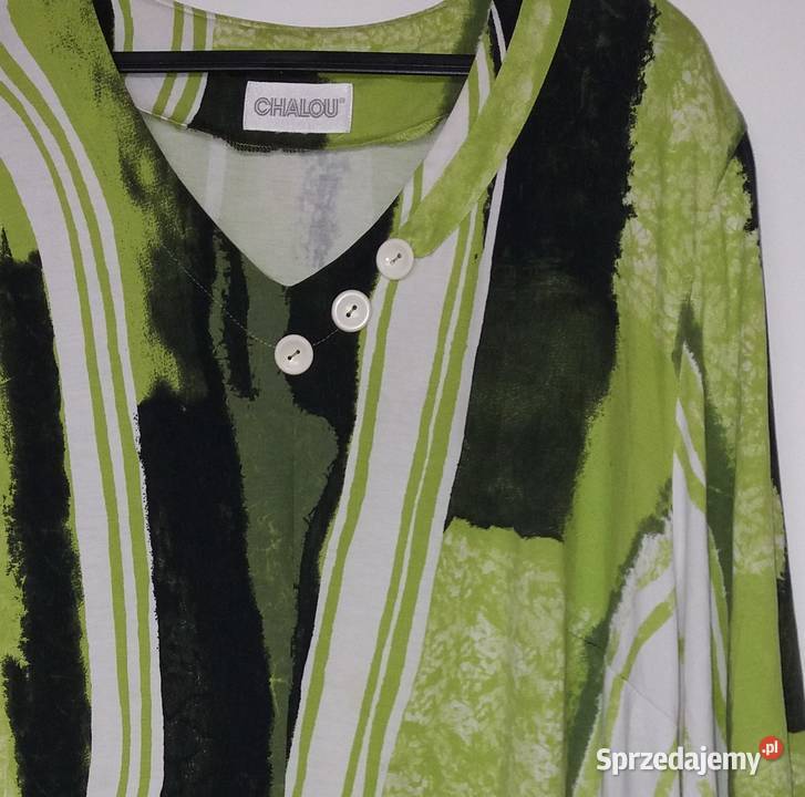 XXXL Wygodna tunika w zielonej tonacji Chalou Gliwice