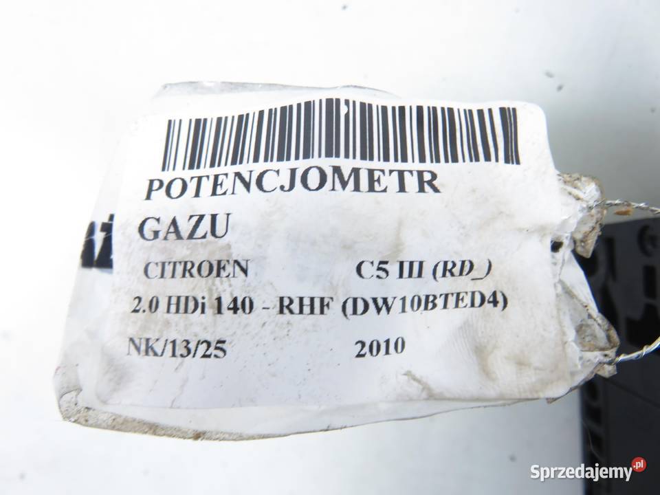 POTENCJOMETR GAZU CITROEN C5 III RD 20 HDi 140 sprzedam