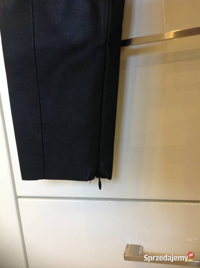 ZARA Legginsy Skórzane Damskie XS Czarne Nowe Nowa Sól