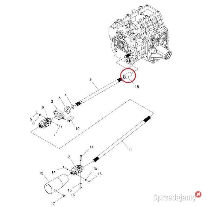 Łącznik wałka napędowego 14T 28 x 56 mm LS XJ25 podkarpackie Tajęcina