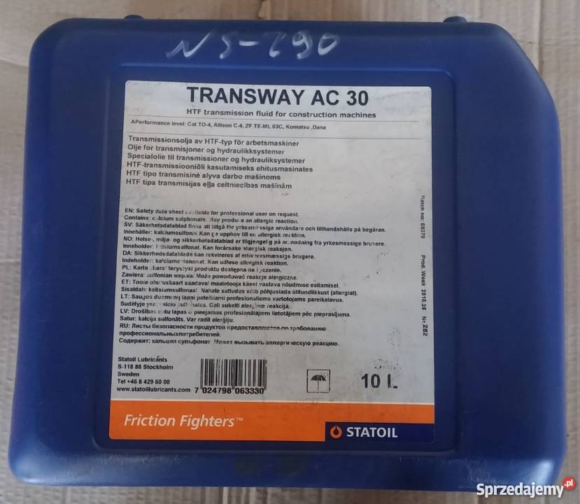 Olej przekładniowy TRANSWAY AC30 Brzozówka