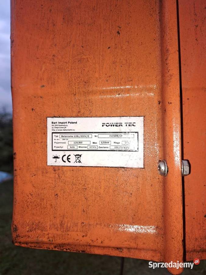 Betoniarka 120 l 230V Żuraw