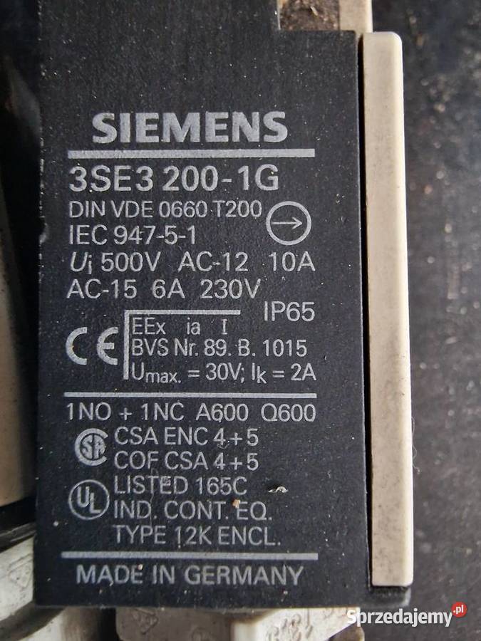 Krancowki Siemens 3SE3 2001G podnośnik komumnowy Lubartów