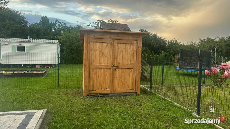 Domek narzędziowy drewniany 2 x 15m z podwójnymi Kalety