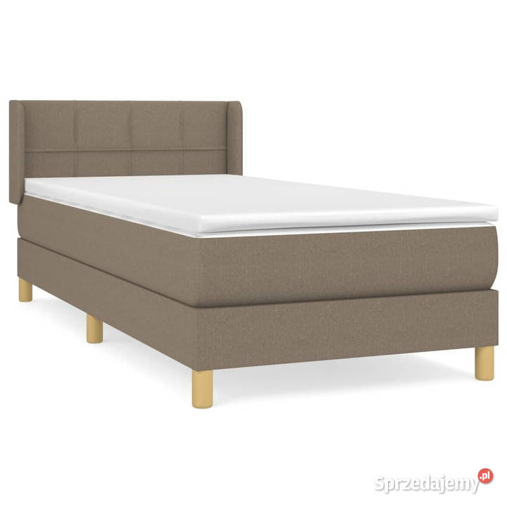 Łóżko kontynentalne z materacem taupe tkanina 88cm Warszawa sprzedam