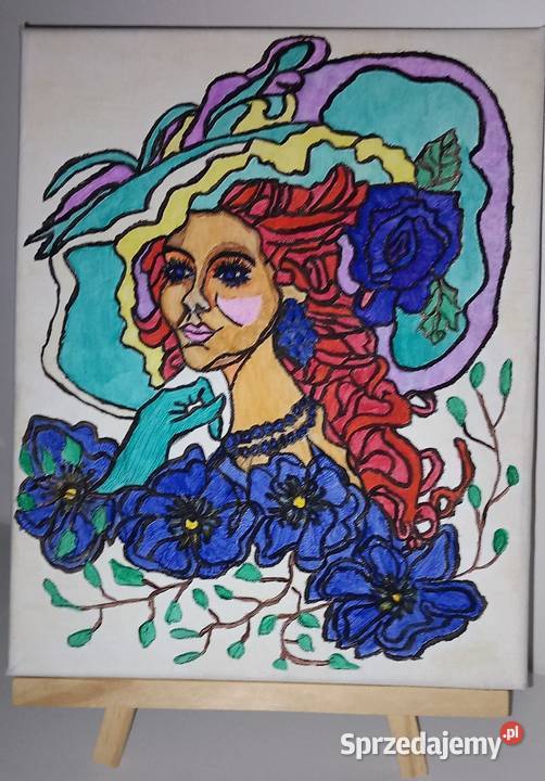 Kobieta w kapeluszu 24x30 Bydgoszcz