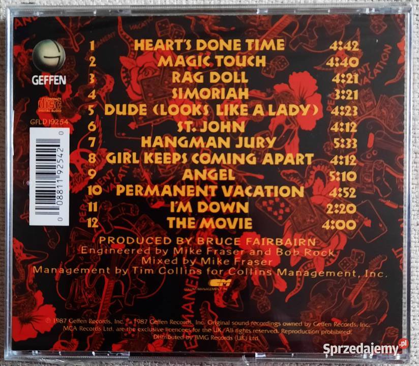 Sprzedam Album CD Aerosmith Permanent Vacation CD śląskie Katowice sprzedam