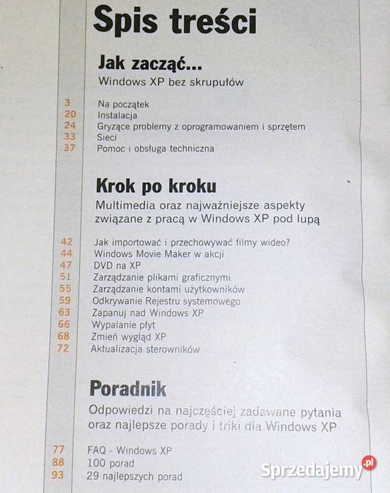 Microsoft Windows XP Kompletny przewodnik Rok wydania 2002 Chełm sprzedam