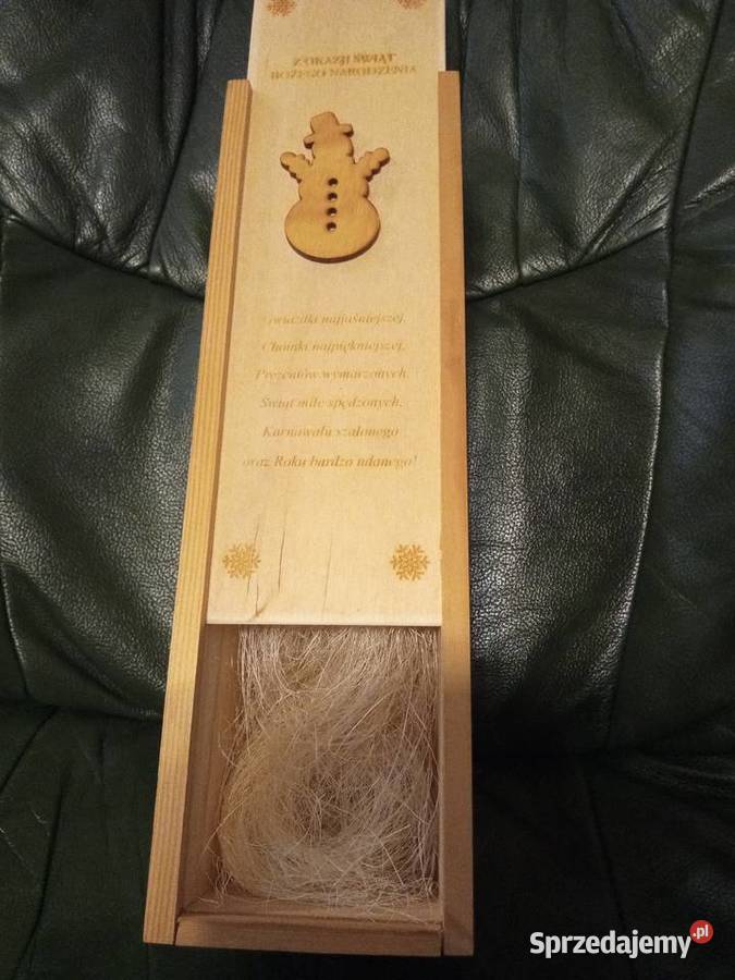 Skrzynka na wino upominek na święta Dekoracje świąteczne Tychy