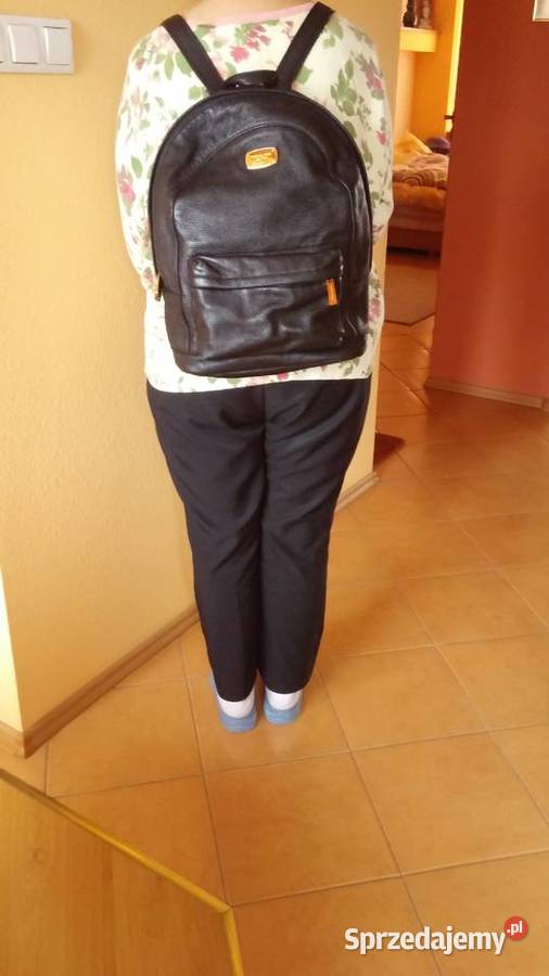 Oryginalny czarny skórzany plecak Michael Kors Pozostałe Sosnowiec sprzedam