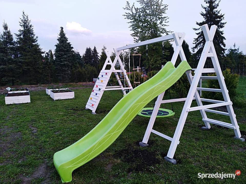 Plac zabaw drewniany huśtawka Stare Siołkowice
