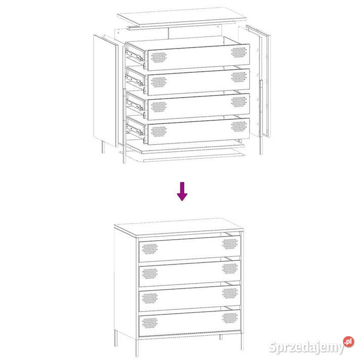 Szafka biała 68x39x735 stal walcowana na zimno Warszawa