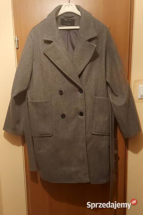 Szary płaszcz rozmiar M szary/srebrny Ostróda sprzedam